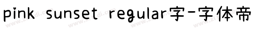pink sunset regular字字体转换